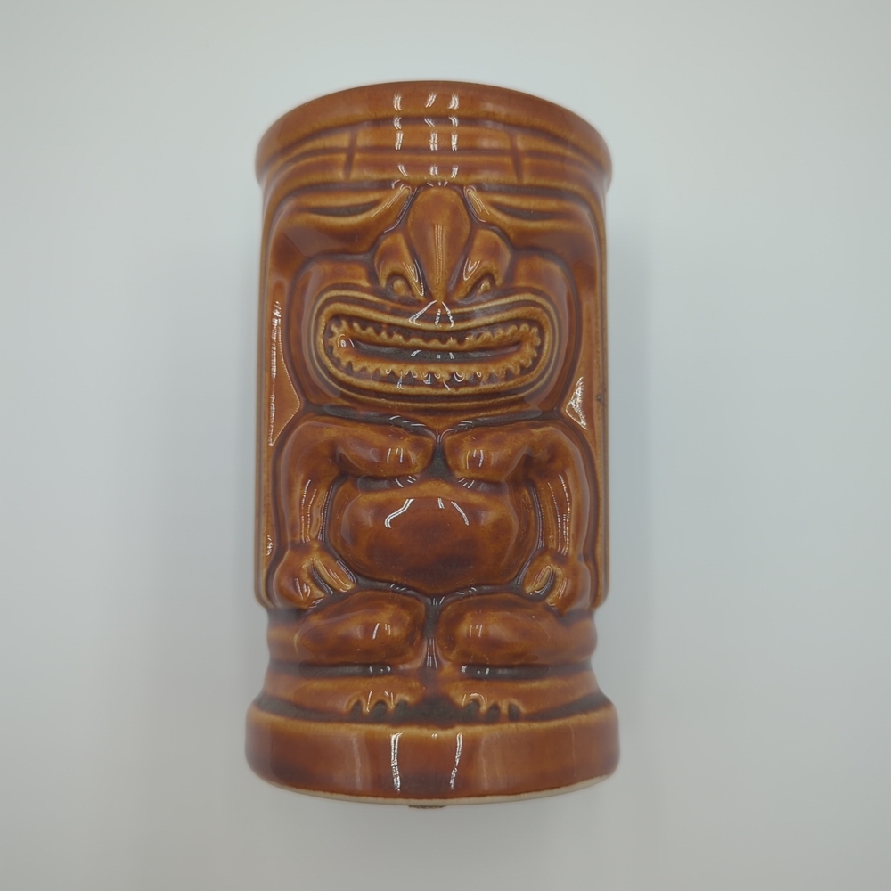 Vintage Tropical Orchards Of Hawaii Ceramic Tiki Mug Tumbler Cup Made in Japan